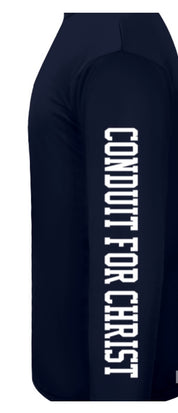 Long Sleeve Dry-Fit NAVY Conduit Mens Shirt