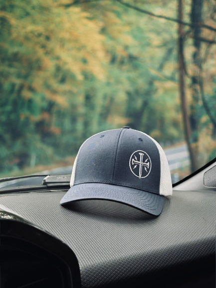 FlexFit 6-panel Navy Trucker with Conduit Logo