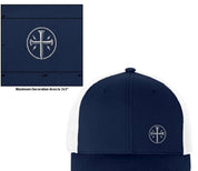 FlexFit 6-panel Navy Trucker with Conduit Logo
