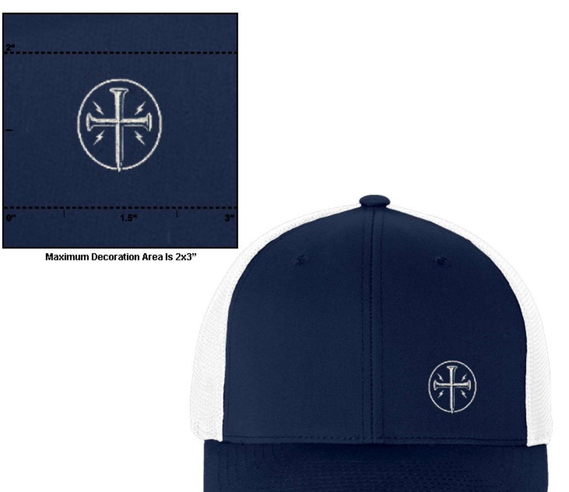 FlexFit 6-panel Navy Trucker with Conduit Logo