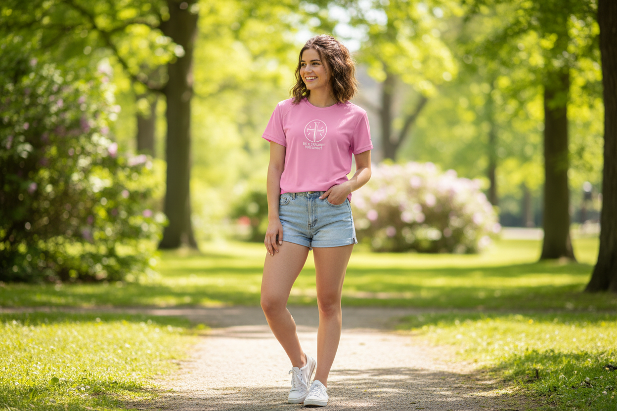 Badger Ladies Pink T-Shirt