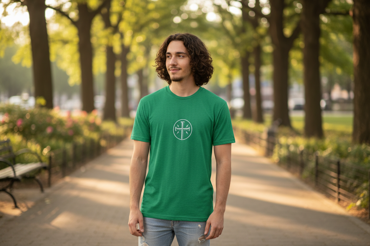 Green Cross Tri-Blend Tee